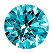 1.5mm - Faceted Round Genuine Aqua Blue Diamond
