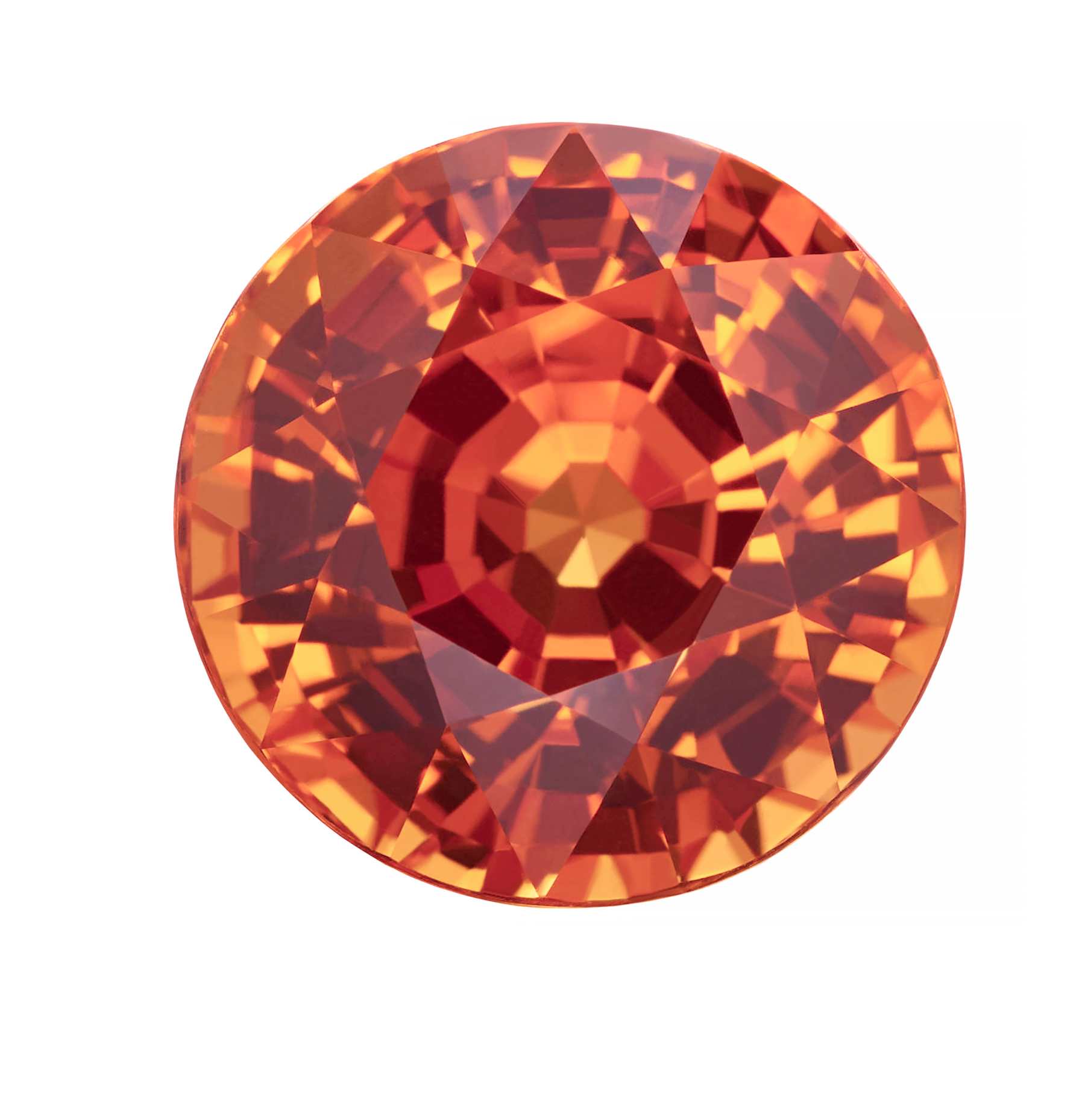 2.5mm - Faceted Round Passion Topaz Salmon