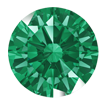 1.25mm - Faceted Round Zirconia Green
