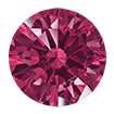 7mm - Faceted Round Zirconia Red