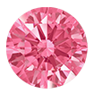 1.25mm - Faceted Round Zirconia Salmon Pink