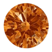 1.25mm - Faceted Round Zirconia Tangerine