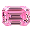 6mmx8mm - Faceted Emerald Cut Zirconia Pink Tourmaline
