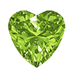 5mmx5mm - Faceted Heart Cut Genuine Peridot