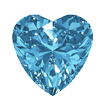 5mmx5mm - Faceted Heart Cut Zirconia Aquamarine