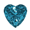 5mmx5mm - Faceted Heart Cut Zirconia Blue Zircon
