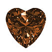 5mmx5mm - Faceted Heart Cut Zirconia Brown