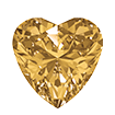5mmx5mm - Faceted Heart Cut Zirconia Champagne
