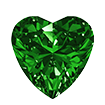 5mmx5mm - Faceted Heart Cut Zirconia Emerald