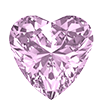 5mmx5mm - Faceted Heart Cut Zirconia Lavender