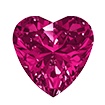5mmx5mm - Faceted Heart Cut Zirconia Ruby