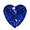 5mmx5mm - Faceted Heart Cut Zirconia Sapphire