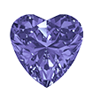5mmx5mm - Faceted Heart Cut Zirconia Tanzanite