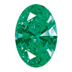 6mmx8mm - Faceted Oval Cut Zirconia Green