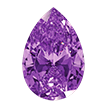 5mmx8mm - Faceted Pear Cut Zirconia Amethyst