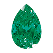 2mmx3mm - Faceted Pear Cut Zirconia Green
