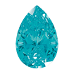 2mmx3mm - Faceted Pear Cut Zirconia Mint Green