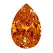 2mmx3mm - Faceted Pear Cut Zirconia Tangerine
