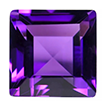 3mm - Faceted Princess Cut Genuine Amethyst