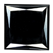 3mm - Faceted Princess Cut Genuine Black Diamond
