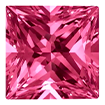 2mm - Faceted Princess Cut Passion Topaz