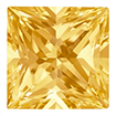 2mm - Faceted Princess Cut Passion Topaz Honey