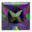 2mm - Faceted Princess Cut Passion Topaz Mystic