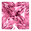 6mm - Faceted Princess Cut Passion Topaz Pink