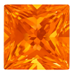 6mm - Faceted Princess Cut Passion Topaz Poppy