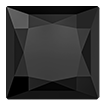 4mm - Faceted Princess Cut Zirconia Black