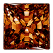 3mm - Faceted Princess Cut Zirconia Brown