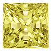 3mm - Faceted Princess Cut Zirconia Citrine
