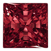 3mm - Faceted Princess Cut Zirconia Garnet