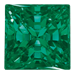4mm - Faceted Princess Cut Zirconia Green