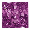 3mm - Faceted Princess Cut Zirconia Lilac
