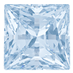 3mm - Faceted Princess Cut Zirconia Periwinkle