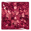 4mm - Faceted Princess Cut Zirconia Ruby