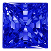 2mm - Faceted Princess Cut Zirconia Sapphire