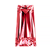 2mmx4mm - Faceted Tapered Zirconia Red