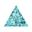 6mm - Faceted Trillion Cut Zirconia Mint Green