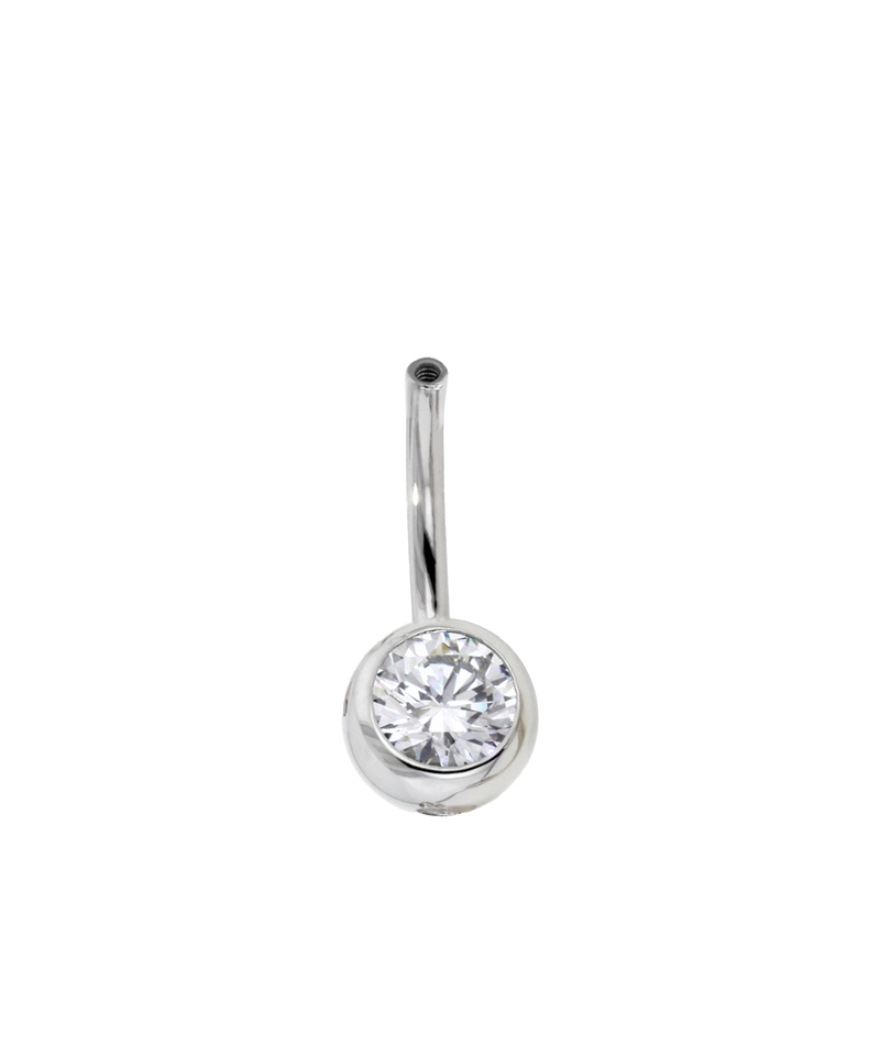 Titanium Gemmed Ball Navel Curve Base