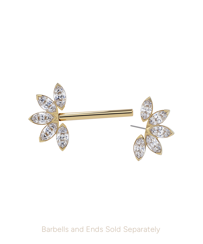Side-Set Marquise Fan 5 Stones