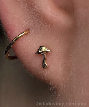 Mushroom 04 End in lobe piercing