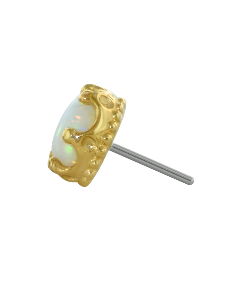 Threaded Queen End-Cabochon