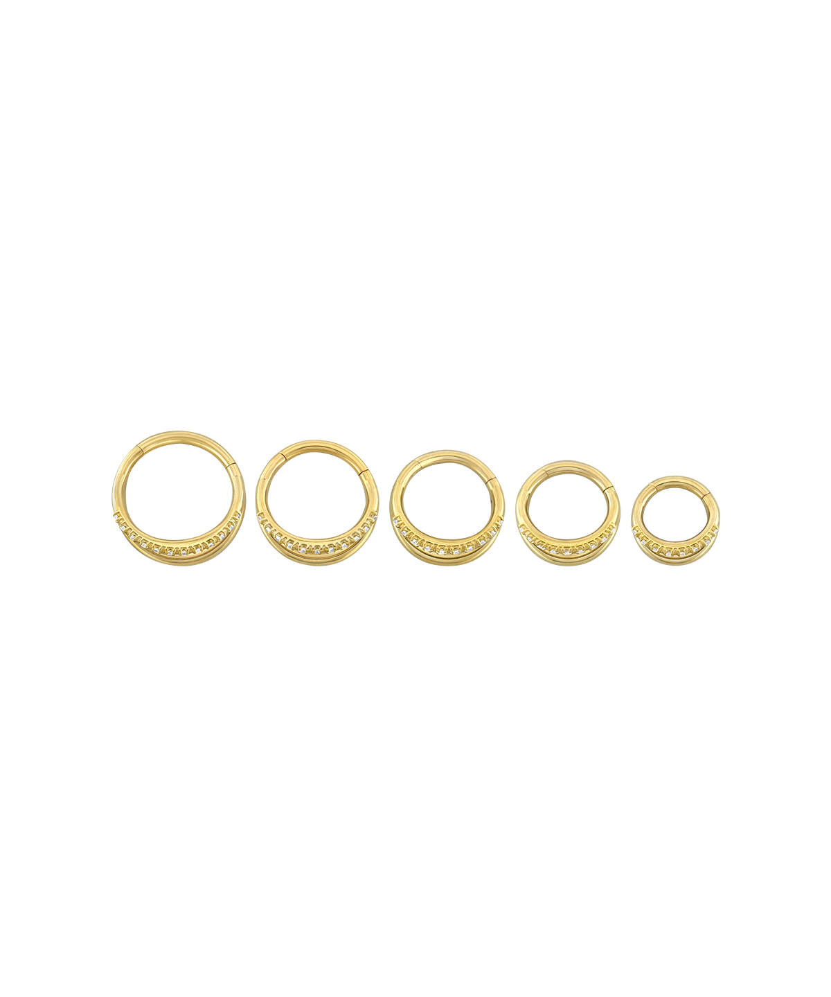 Gemmed Double Hoop Clicker