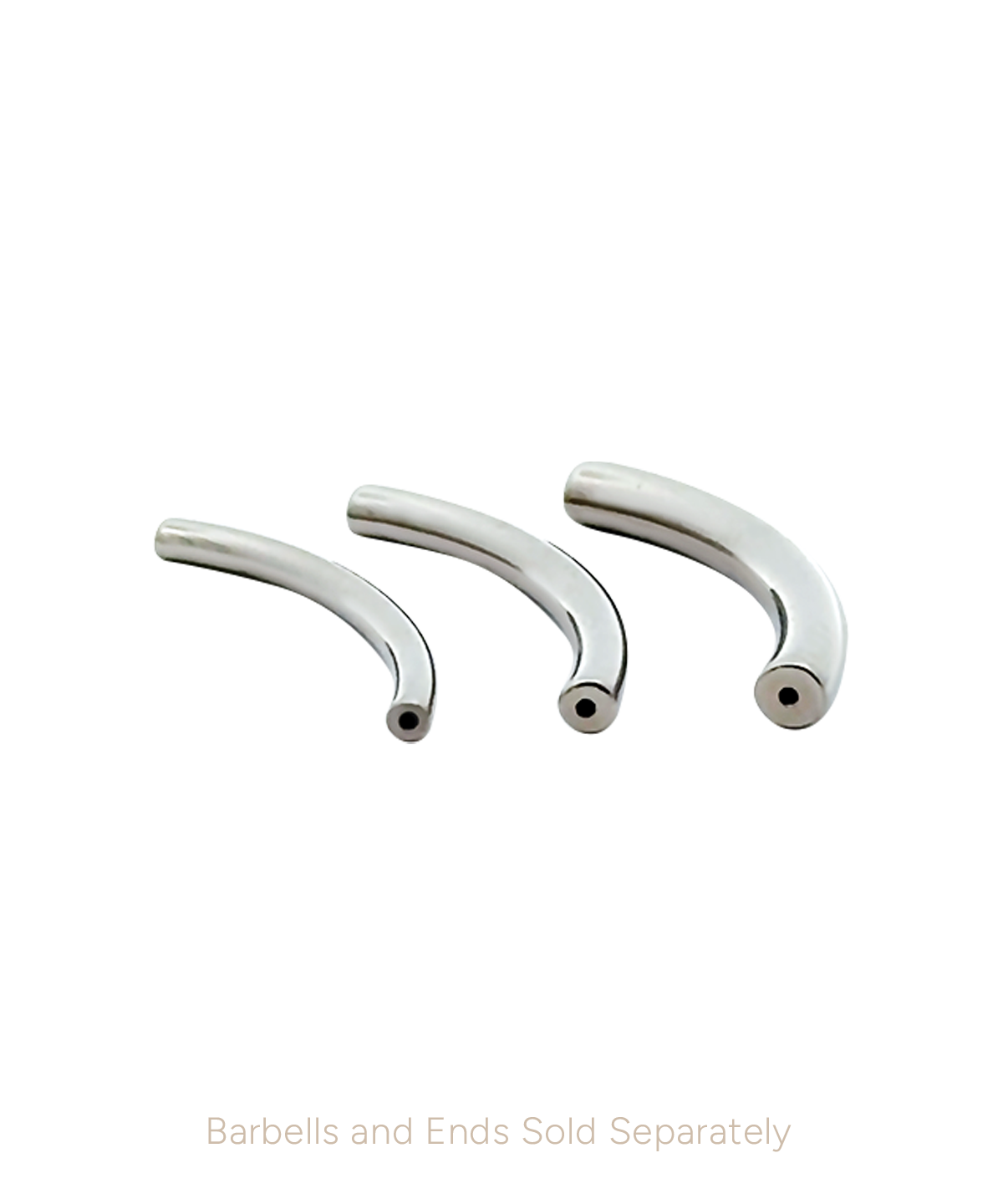 Threadless Curved Shaft - Titanium - Overstock