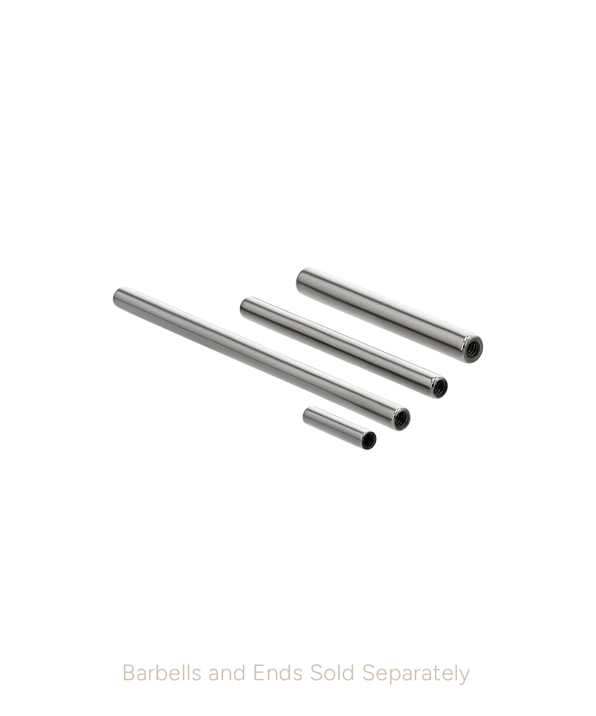 Threaded Barbell Shaft - Stainless Steel - 00g to 8g