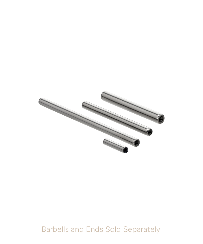Threaded Barbell Shaft - Titanium - 10g to 18g