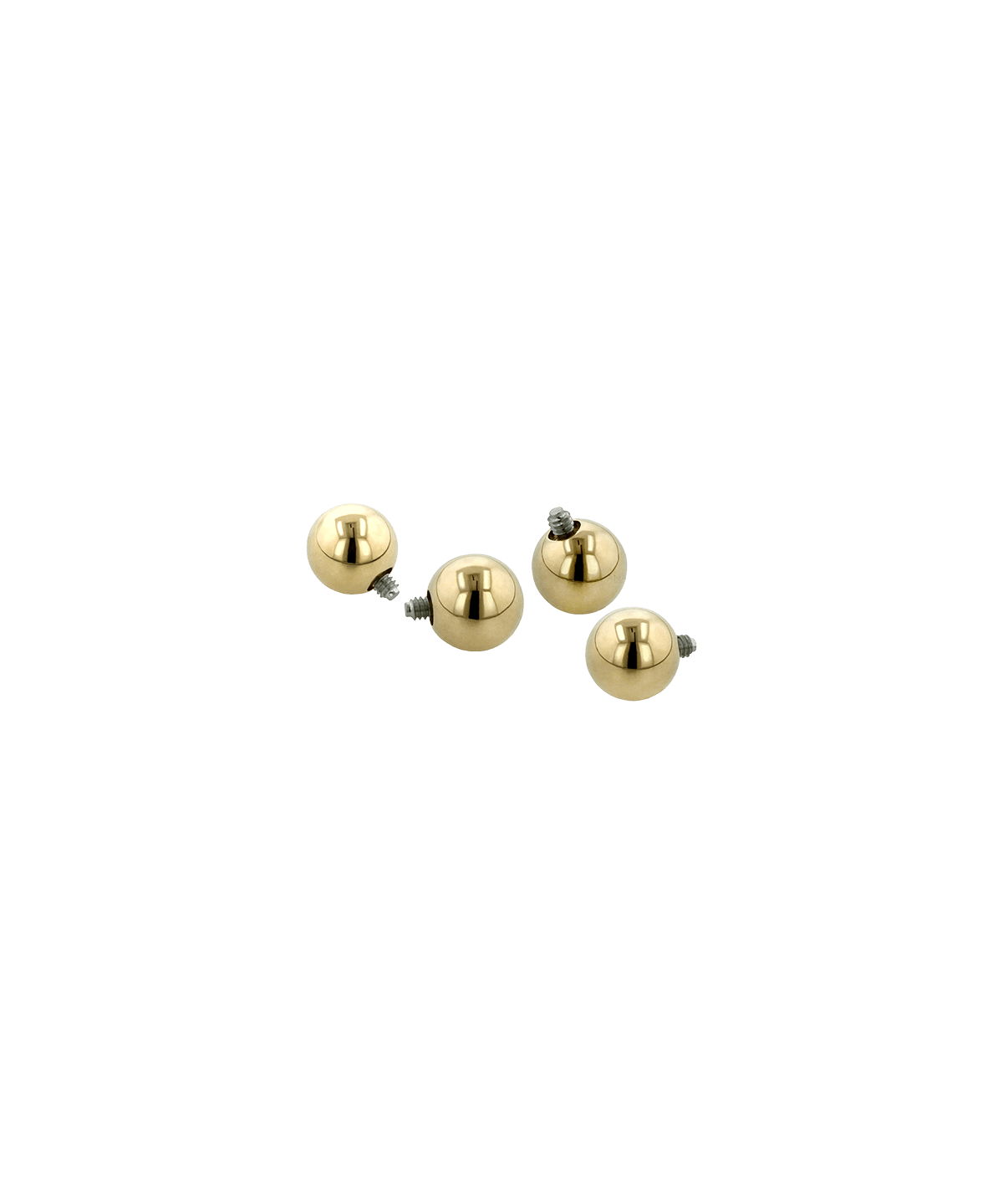 Threadless Ball End - Gold