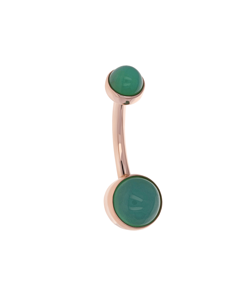 Threaded Large Bezel Navel Curve